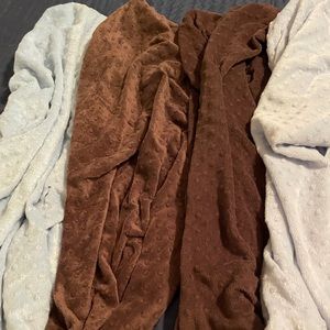 Brown and Blue Minky Changing May Covers